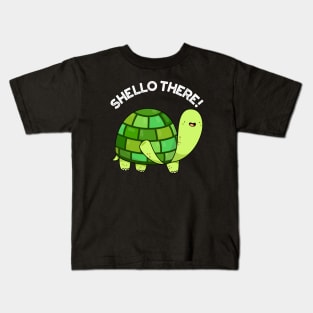 Shello There Cute Tortoise Greeting Pun Kids T-Shirt